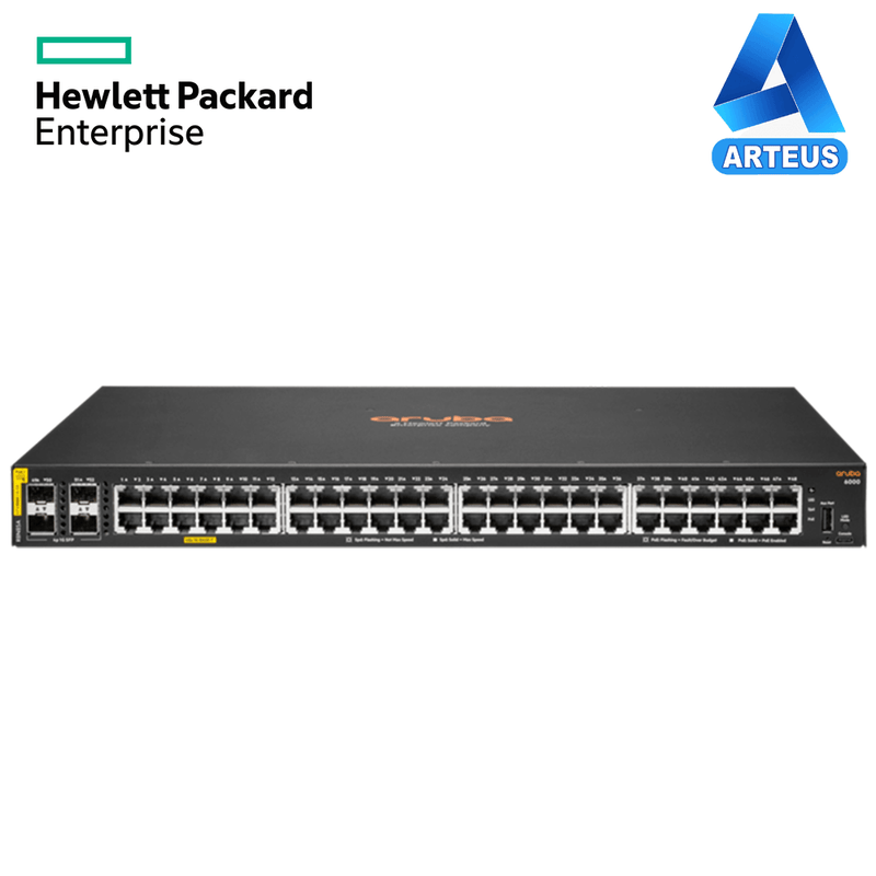 HPE ARUBA R8N85A - SWITCH ARUBA 6000 48G CLASS4 POE 4SFP 370W - ARTEUS