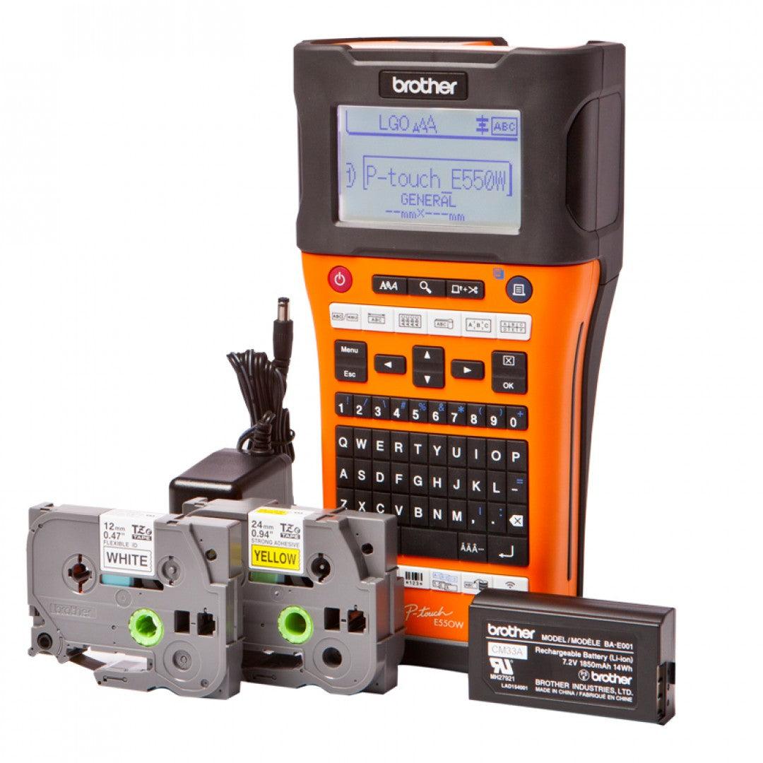 Impresora Rotuladora industrial portatil WiFi BROTHER PT-E550WVP. Para etiquetas de cableado - ARTEUS