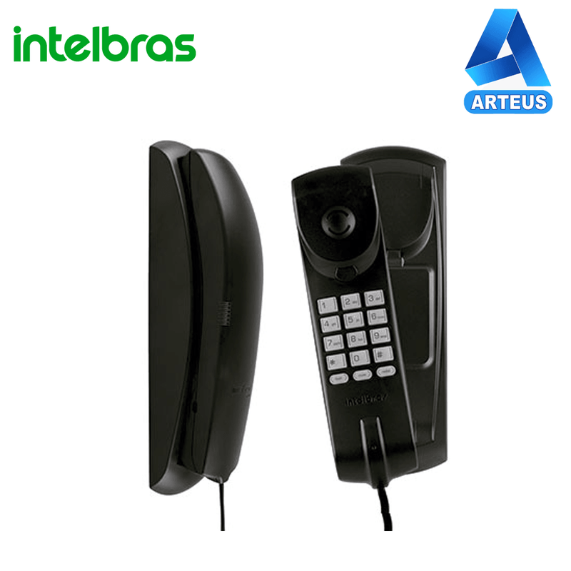 INTELBRAS 4090408 - TC20 NEGRO - TELEFONO ALÁMBRICO BÁSICO - ARTEUS