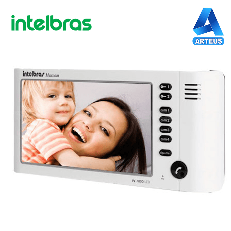 INTELBRAS 4520801 - IV 7000 HF MONITOR INTERNO / MANOS LIBRES / 4 CANALES DE VIDEO/ BLANCO - ARTEUS