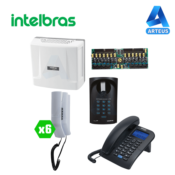 INTELBRAS KIT-VIVIENDA 8 - KIT CENTRAL DE CONDOMINIOS HASTA 48 EXTENSIONES - ARTEUS