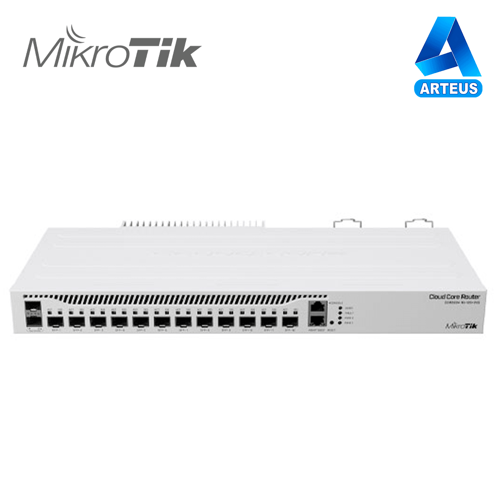 MIKROTIK CCR2004-1G-12S+2XS - CLOUD CORE ROUTER 12 PUERTOS 10G SFP+, 2 25G SFP28, FUENTE REDUNDANTE - ARTEUS