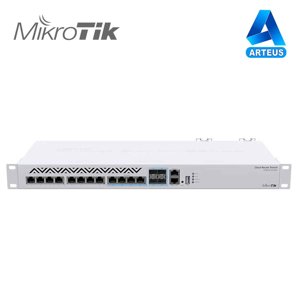 MIKROTIK CRS312-4C+8XG-RM - CLOUD ROUTER SWITCH 8 PUERTOS DE 10 GIGABIT ETHERNET, 4 PUERTOSSFP+ - ARTEUS