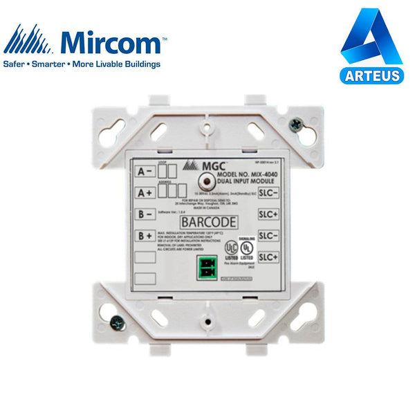 Modulo de monitoreo MIRCOM MIX-4040 direccionable compatible con panel de la serie FX400 - ARTEUS