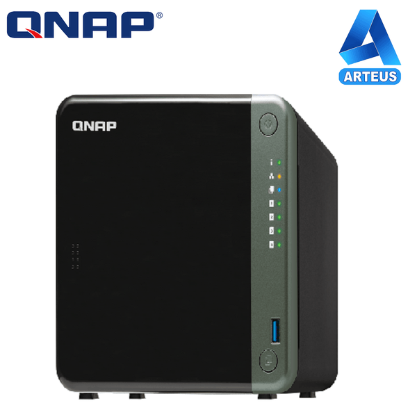 QNAP TS-453D-4G-US _ 4-Bay Desktop NAS. Intel Celeron Gemini Lake J4125 quad-core 2.0GHz with 4GB DDR4 RAM, 2 x 2.5GbE, 1 x PCIe Gen2 x2 slot for network/storage expansion. - ARTEUS