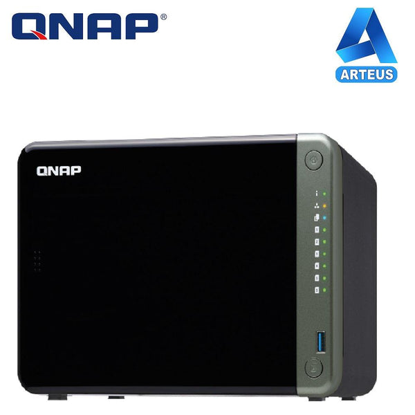 QNAP TS-653D-8G-US _ Desktop NAS , 4-Bay. Intel Celeron Gemini Lake J4125 quad-core 2.0GHz with 8GB DDR4 RAM, 2 x 2.5GbE, 1 x PCIe Gen2 x2 slot for network/storage expansion. - ARTEUS