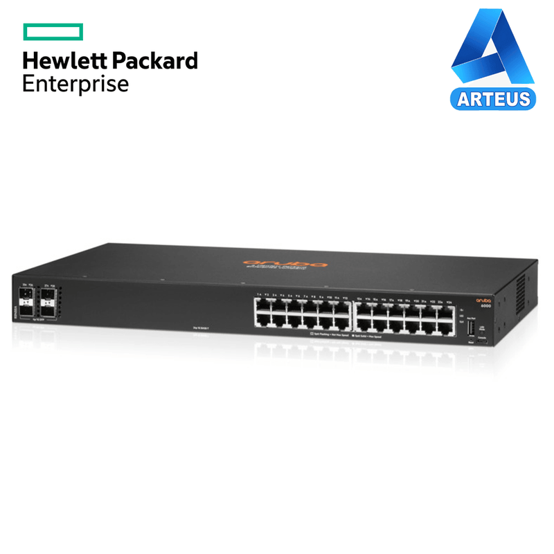 Switch gestionable 24 puertos HPE ARUBA R8N88A conmutador CX6000, Gigabit, 4SFP - ARTEUS