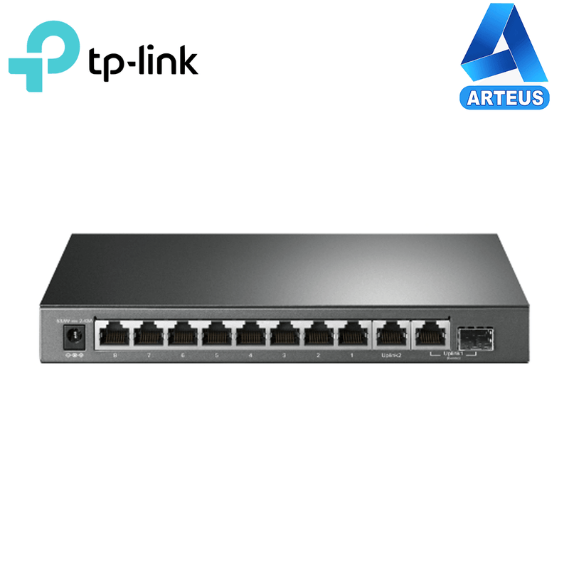 Switch gigabit de 10 puertos con 8 puertos POE+ TP-LINK SG1210MP 1 puerto combo SFP/RJ45 gigabit 123W hasta 250mts en modo extendido - ARTEUS