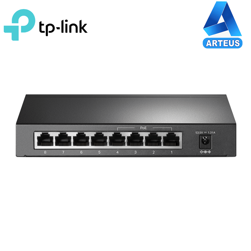 Switch gigabit de 8 puertos con 4 puertos POE+ TP-LINK SG1008P 64W hasta 250mts en modo extendido - ARTEUS