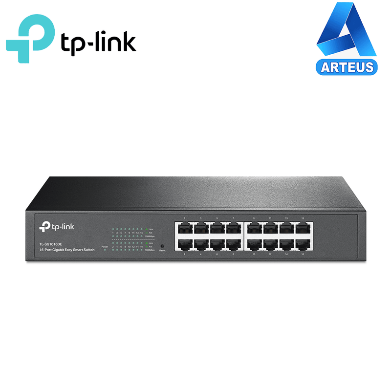 Switch gigabit inteligente de 16 puertos TP-LINK SG1016DE montaje en rack auto MDI/MDIX - ARTEUS