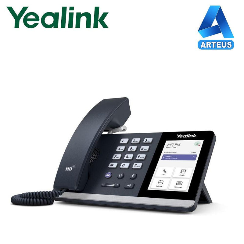 Telefono IP con sistema operativo Android "YEALINK MP54 pantalla tactil 4", con boton dedicado Microsoft Teams. No incluye fuente - ARTEUS