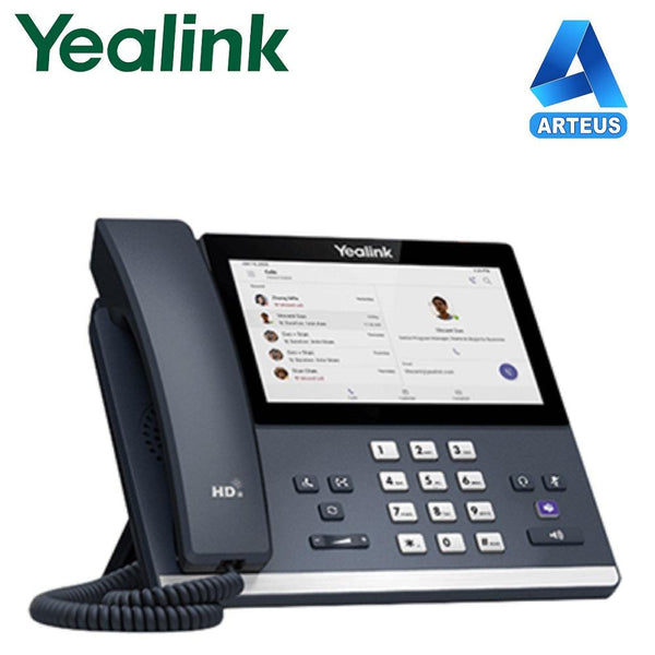 Telefono IP con sistema operativo Android YEALINK MP56 pantalla 7", 2 puertos gigabit, poe. Con boton dedicado microsoft Team. No incluye fuente. - ARTEUS