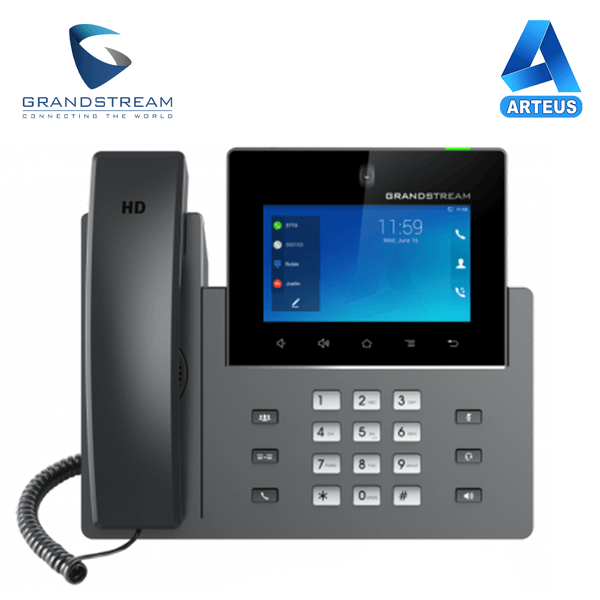 Telefono IP con videollamada GRANDSTREAM GXV3350 Pantalla táctil 5", 16 cuentas SIP, 16 lineas. - ARTEUS