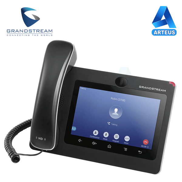 Telefono IP con videollamada GRANDSTREAM GXV3370 wifi, pantalla lcd 7", 16 cuentas SIP, 16 lineas, 2 puertos gigabit. Poe - ARTEUS