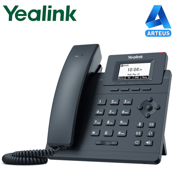 Telefono IP ejecutivo estandar YEALINK SIP-T30P 1 cuenta SIP, pantalla lcd grafica 2.3", poe - ARTEUS