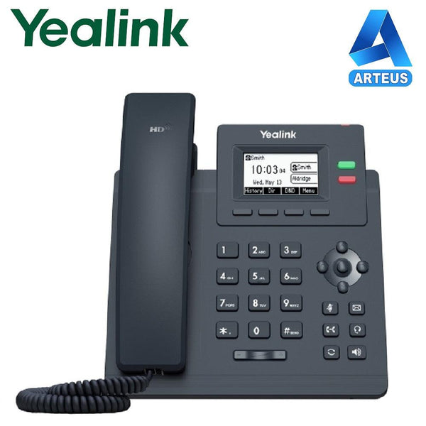 Telefono IP ejecutivo estandar YEALINK SIP-T31G 2 cuentas SIP, doble puerto giga, pantalla lcd grafica 2.3", poe - ARTEUS