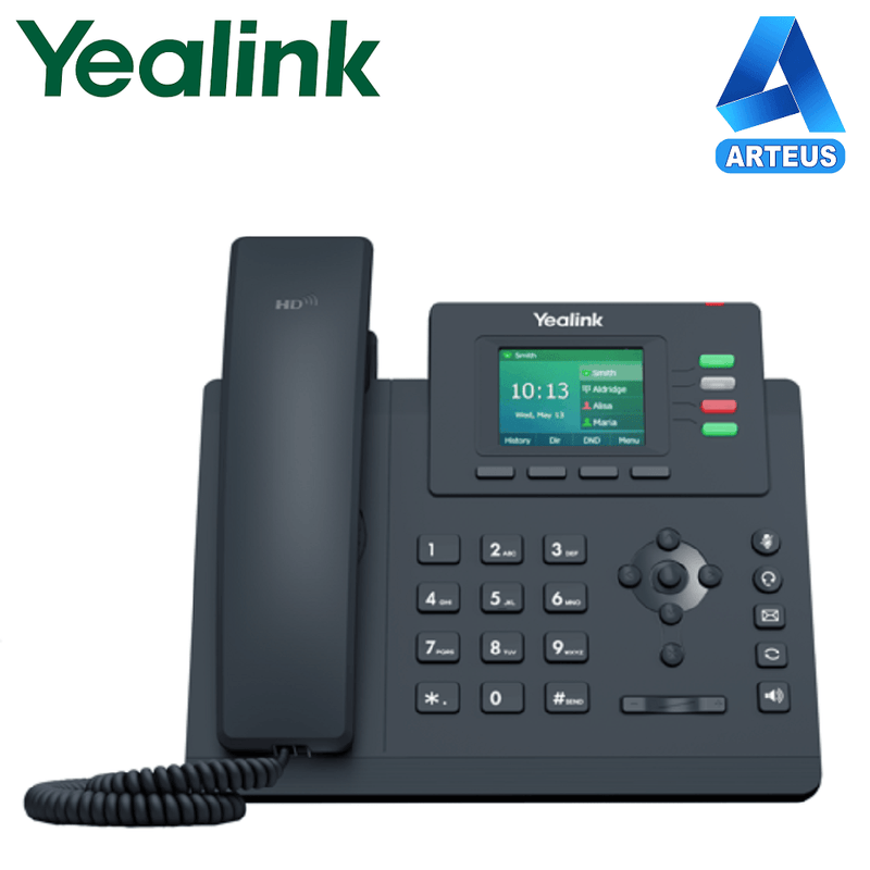 Telefono IP ejecutivo estandar YEALINK SIP-T33G 4 cuentas SIP, doble puerto giga, pantalla lcd grafica 2.4", poe - ARTEUS