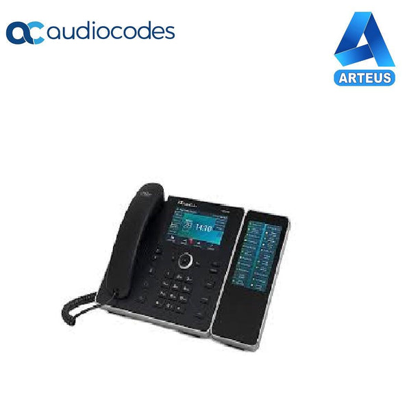 Telefono IP empresarial gama alta AUDIOCODES UC450HDEG-EXP Con modulo de expansion, nativo de Microsoft Teams, pantalla tactil 5" a color, wifi - ARTEUS