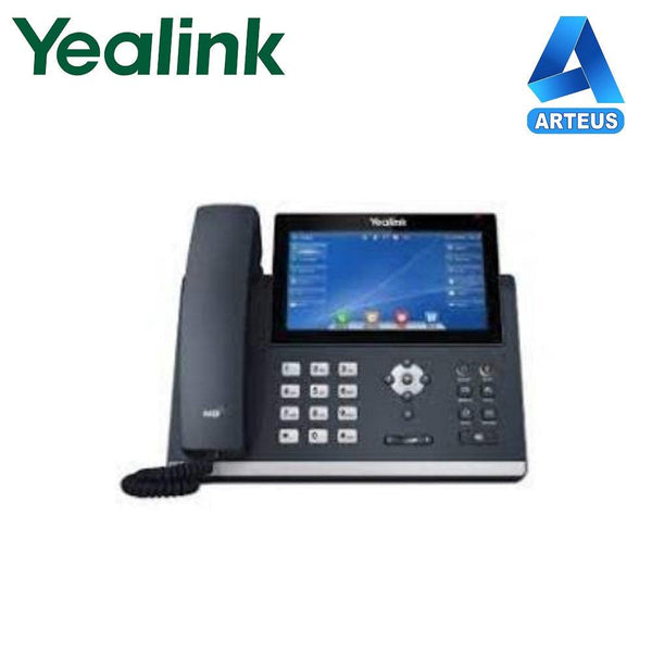 Telefono IP gerencial YEALINK SIP-T48U Ultra elegant business 16 cuentas VOIP, pantalla color 7", poe. No incluye fuente de poder - ARTEUS