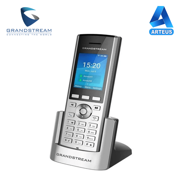 Telefono portatil IP GRANDSTREAM WP820 empresarial, 2 cuentas SIP, bluetooth, wifi. - ARTEUS