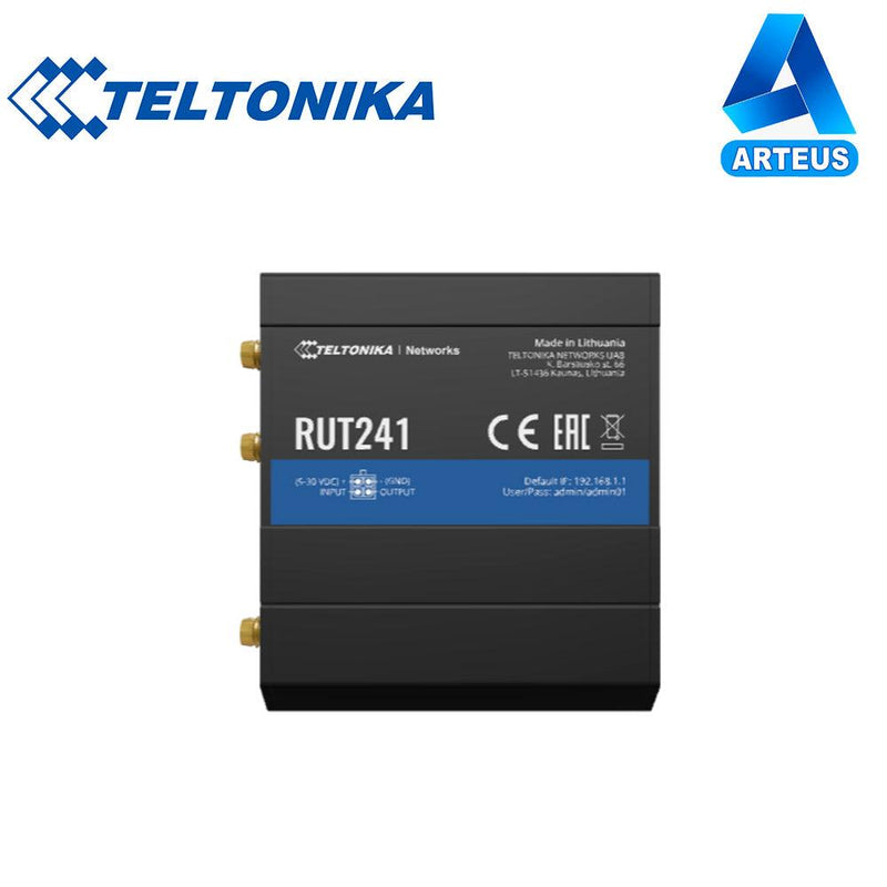 TELTONIKA RUT241 - ROUTER LTE INDUSTRIAL | CAT.4, 2X LAN 100 MB/S WIFI 2.4 GHZ, RUT241 010000 - ARTEUS