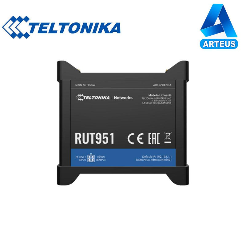 TELTONIKA RUT951 - ROUTER 4G LTE INDUSTRIAL PROFOSSIONAL | CAT.4, WIFI, DUAL SIM, 1X WAN, 3X LAN, - ARTEUS