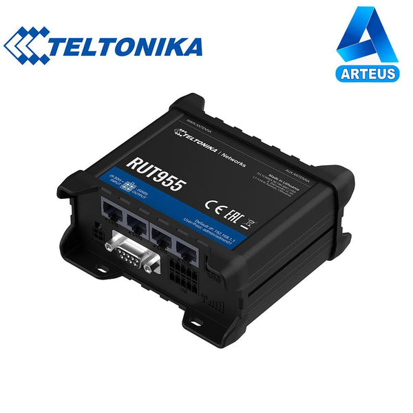 TELTONIKA RUT955 - ROUTER INDUSTRIAL 4G LTE ROUTER | CAT.4, WIFI, DUAL SIM, GPS, 1X WAN, 3X LAN, GPS ROUTER, - ARTEUS