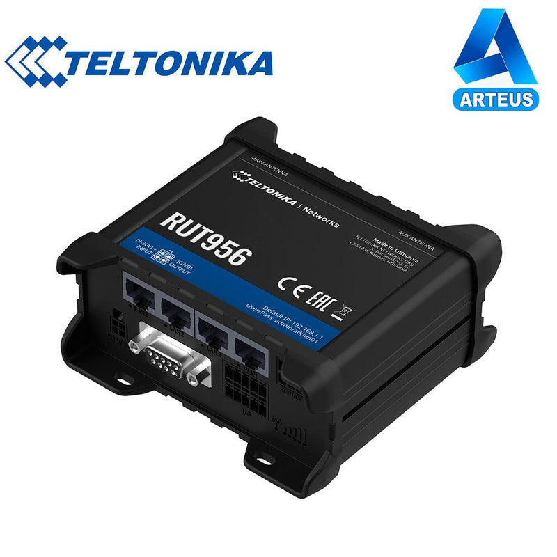 TELTONIKA RUT956 - ROUTER INDUSTRIAL 4G LTE ROUTER | CAT.4, WIFI, DUAL SIM, GPS, 1X WAN, 3X LAN - ARTEUS