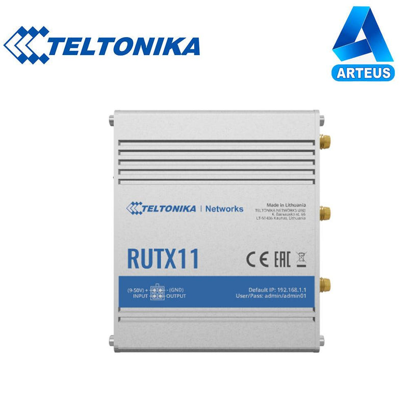 TELTONIKA RUTX11 - ROUTER 4G LTE INDUSTRIAL PROFESSIONAL | CAT 6, DUAL SIM, 1X GIGABIT WAN, 3X GIGABIT LAN, WIFI 802.11 AC - ARTEUS