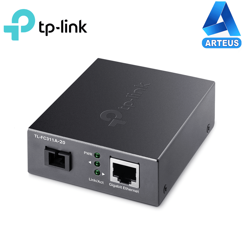 TP-LINK TL-FC311A-20 - Media converter gigabit de fibra SC WDM monomodo 20KM - ARTEUS