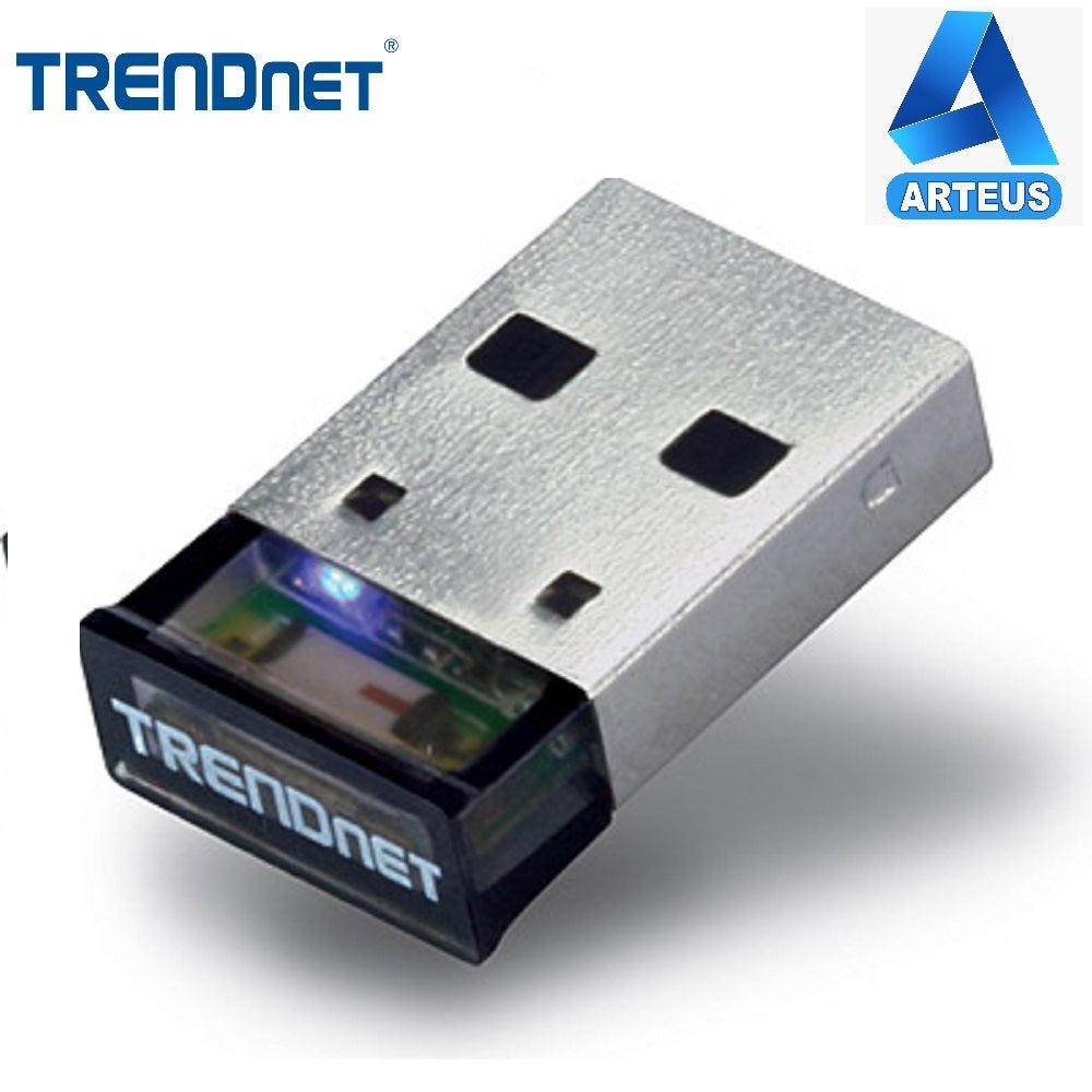 Adaptador USB Bluetooth micro Trendnet plateado para conexión inalámbrica de dispositivos