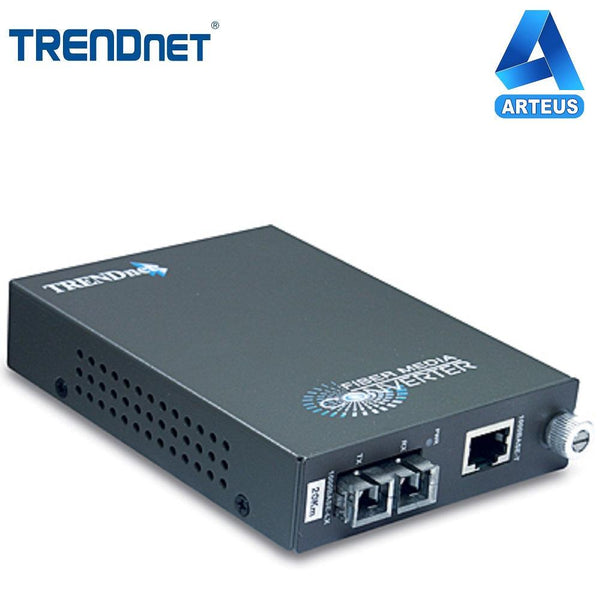 TRENDNET TFC-1000S20 - Convertidor inteligente de fibra SC de modo único de 1000Base-T a 1000Base-FX (20 KM) - ARTEUS