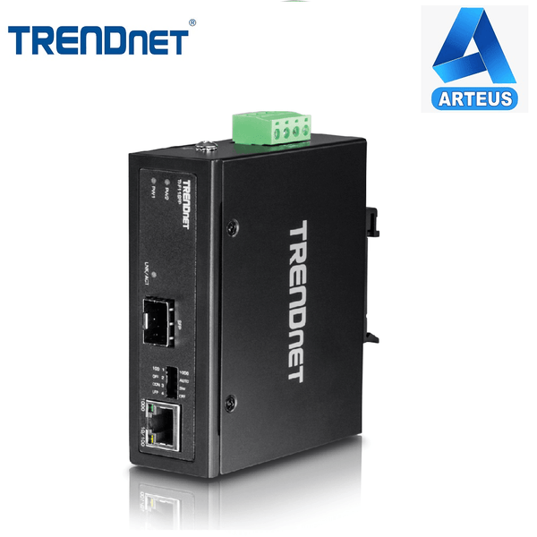 TRENDNET TI-F11SFP - Convertidor de medios industrial endurecido 100/1000Base-T a SFP - ARTEUS