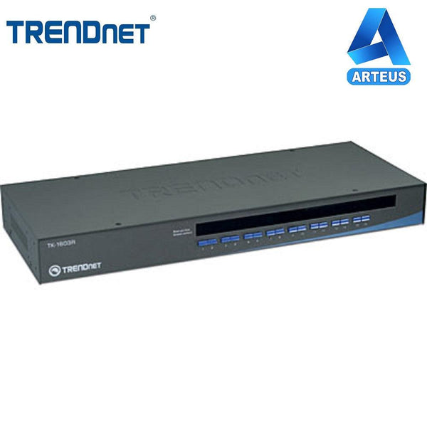 TRENDNET TK-1603R - Switch KVM VGA-USB 16 puertos de montaje en rack USB/PS/2 - ARTEUS