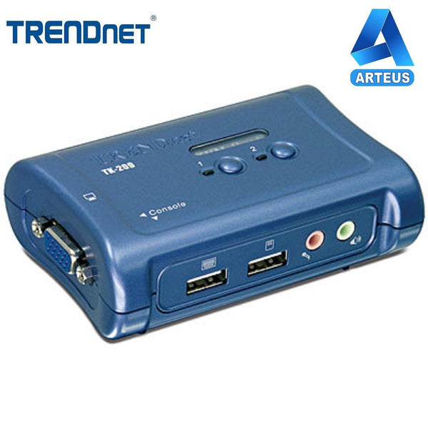 TRENDNET TK-209K - Switch KVM VGA-USB de 2 puertos con audio - ARTEUS