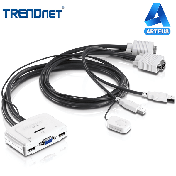 TRENDNET TK-217i - Switch KVM VGA-USB de 2 puertos - ARTEUS