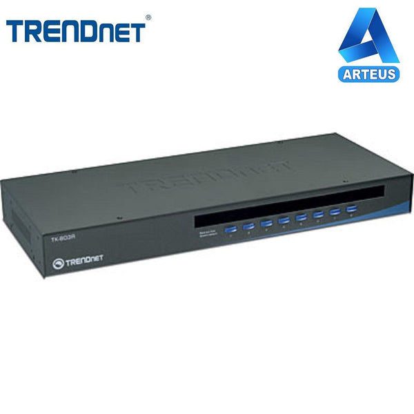 TRENDNET TK-803R - Switch KVM VGA-USB 8 puertos de montaje en rack USB/PS/2 - ARTEUS