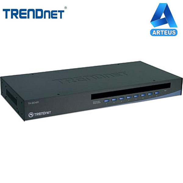 TRENDNET TK-804R - Switch KVM VGA-USB 8 puertos con OSD (Apilable,Montable en Rack,Sin Cables) - ARTEUS
