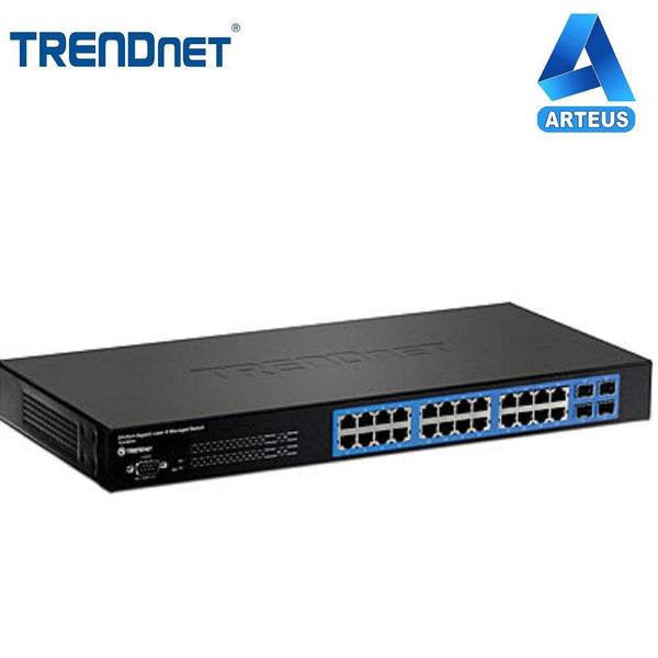 TRENDNET TL2-G244 - Switch capa 2 administrado Gigabit de 24 puertos con 4 ranuras SFP compartidas - ARTEUS