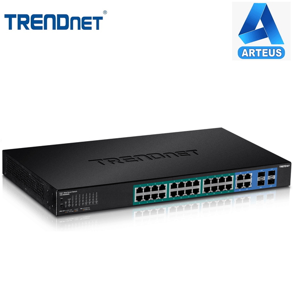 TRENDNET TPE-5028WS - Switch Gigabit Web Smart PoE de 28 puertos 370 W - ARTEUS