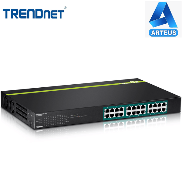 TRENDNET TPE-TG240g - Switch GREENnet Gigabit PoE+ de 24 puertos (370 W) - ARTEUS