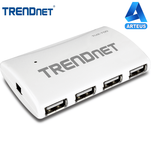 TRENDNET TU2-700 - Hub USB de alta velocidad de 7 puertos con adaptador de corriente - ARTEUS