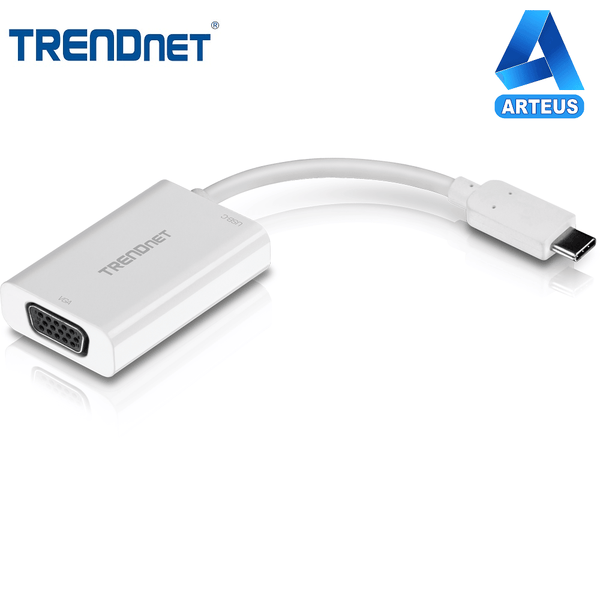 TRENDNET TUC-VGA2 - Adaptador USB-C a VGA HDTV compatible con PD suministro de potencia - ARTEUS