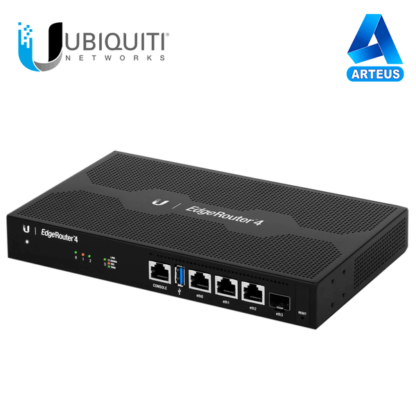 UBIQUITI ER-4, Edgerouter 4, con 3 puertos 10/100/1000 mbps + 1 puerto sfp - ARTEUS