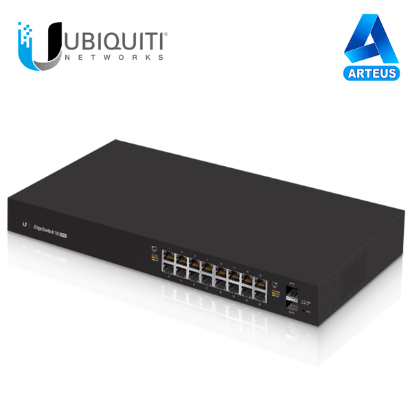UBIQUITI ES-16-150W, Switch edgemax administrable de 16 puertos gigabit con poe+/poe pasivo 24v + 2 puertos sfp, 150 w - ARTEUS