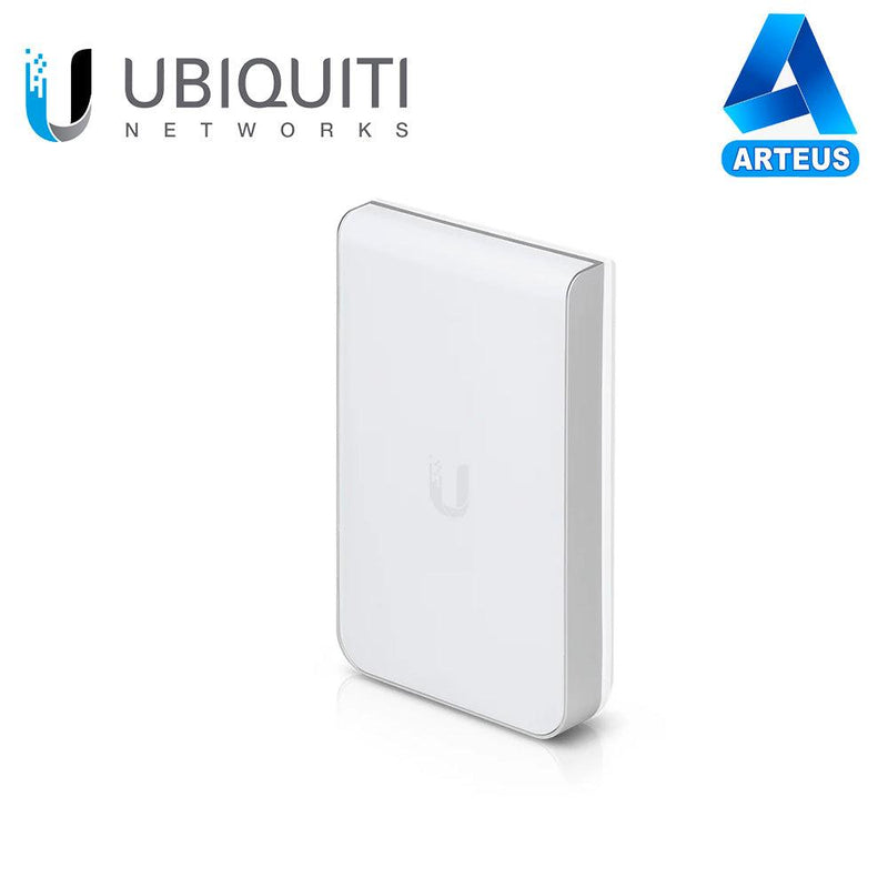 UBIQUITI UAP-AC-IW-PRO, Punto de acceso unifi doble banda cobertura 180º, mi-mo 2x2 diseño placa de pared con dos puertos adicionales, hasta 100 usuarios wi-fi - ARTEUS