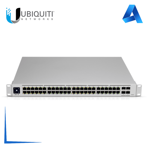 UBIQUITI USW-PRO-48-POE - Switch UniFi Gen2, Capa 3 de 48 puertos PoE 802.3at/bt + 4 puertos 1/10G SFP+, 600W - ARTEUS
