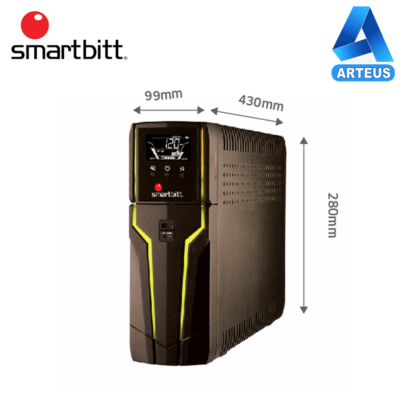 UPS Concentrador de energia Interactiva 900w 1800va SMARTBITT SBNB1802G Respaldo de energia para uso gamer - ARTEUS