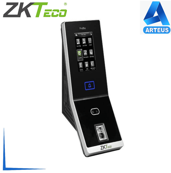 ZKTECO PROBIO, Terminal multibiométrica para control de acceso por rostro, huella silkid y tarjeta, 1.2ghz dual core cpu, tcp/ip, rs485, wiegand - ARTEUS