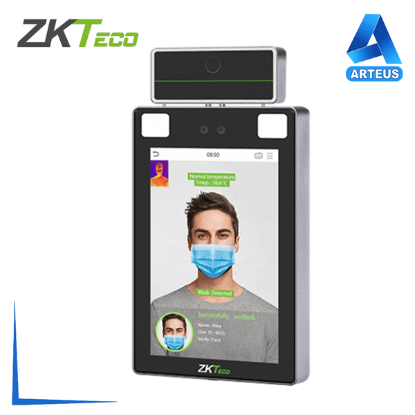 ZKTECO PROFACE-X-TI, Control de acceso reconocimiento facial y imágenes térmicas con detección de mascarilla - ARTEUS